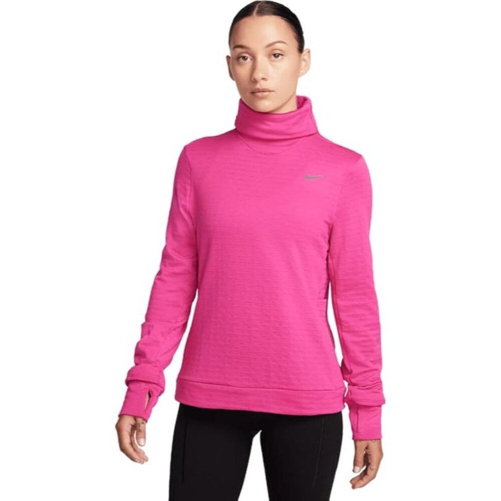 Nike Therma-FIT Swift Element Women's Turtleneck Running Top, Firebery, X-Small‎
